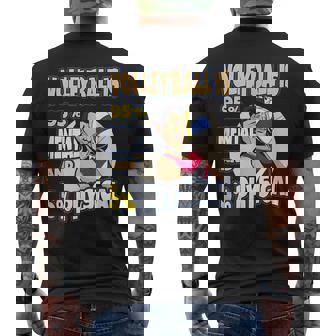 Volleyball Is 95 Mental And 5 Physical Beach Ball Sport Men's Back Print T-Shirt | Mazezy