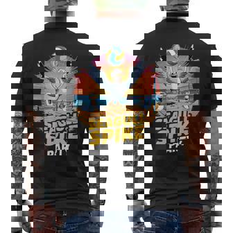 Volleyball Player Seagull Bird Playing Volleyball Men's Back Print T-Shirt | Mazezy