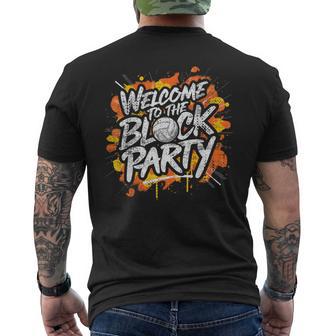 Volleyball Player Team Block Party I Volleyball Men's T-shirt Back Print - Thegiftio
