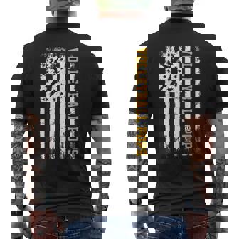 Volleyball Pops Vintage USA American Flag Men's Back Print T-Shirt | Mazezy