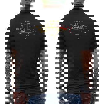 Volumeu Meterintage Audio Engineer Recording Fan メンズTシャツ バックプリント - Kawaiitshirt