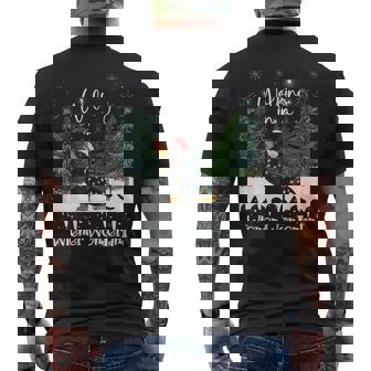 Walking In A Wiener Wonderland Dachshund Men's T-shirt Back Print | Mazezy