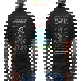 I Want For Christmas Is A Dragon RPG Board Game Gamer Xmas Men's Back Print T-Shirt | Mazezy