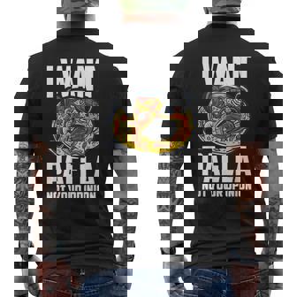 I Want Paella Not Your Opinion スペインのパエリア メンズTシャツ バックプリント - Kawaiitshirt