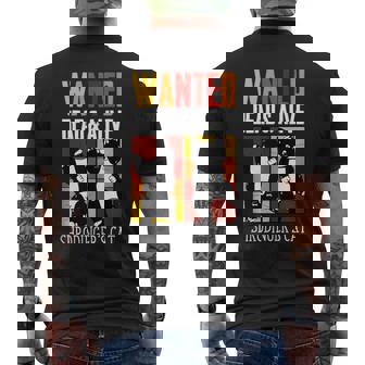 Wanted Dead And Alive Schrodinger's Cat Physics Tank Top Men's Back Print T-Shirt | Mazezy