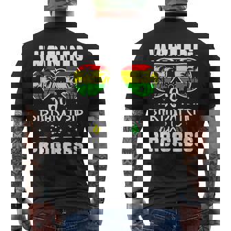 Warning 60th Birthday Trip In Progress Jamaica Squad Men's Back Print T-Shirt | Mazezy