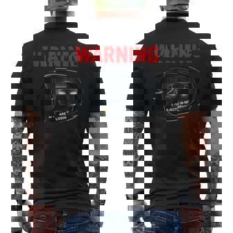 Warning Objects In Mirror Are Losing Car Racing A Drag Race Men's Back Print T-Shirt | Mazezy