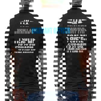 WARRANT OFFICER i Am Always Right Funny Men's Back Print T-Shirt | Mazezy