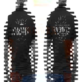 Warwick New York Modern Warwick NY Tank Top Men's Back Print T-Shirt | Mazezy