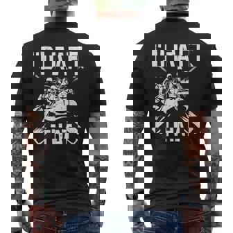 Water Rafter White Water Kayaking White Water Rafting Men's Back Print T-Shirt | Mazezy