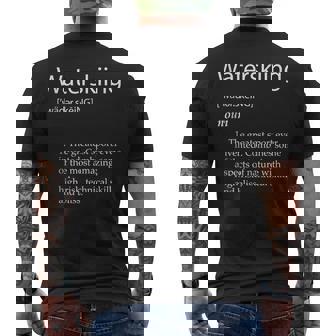 Water Skiing Definition Fathers Day Gear Waterskiing Tank Top Men's Back Print T-Shirt | Mazezy