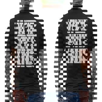 Water Sports King Swimming Men's Back Print T-Shirt | Mazezy