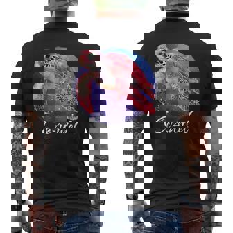 Watercolor Turtle Cozumel Men's Back Print T-Shirt | Mazezy