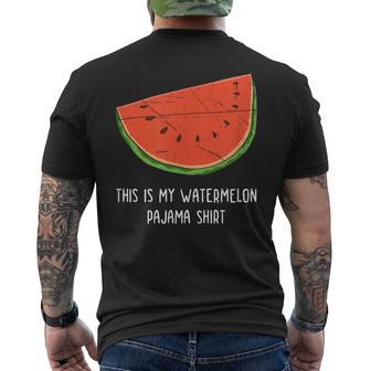 This Is My Watermelon Pajama Pajama Men's T-shirt Back Print - Thegiftio UK