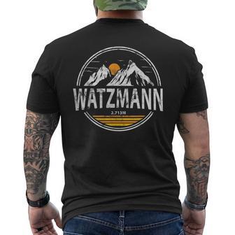 Watzmann Alps Wandern Berge Bergsteigen Klettern T-Shirt mit Rückendruck - Geschenkecke