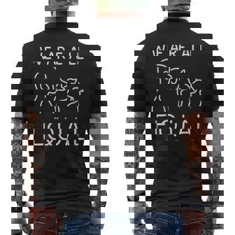 We Are All Equal Anti-Speciesism Animal Equalityegan Activ メンズTシャツ バックプリント - Kawaiitshirt