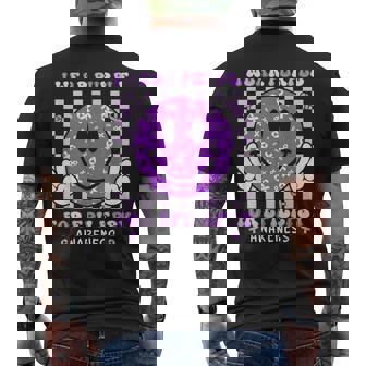 I Wear Purple For Epilepsy Awareness Smile Face Empilepsy Men's T-shirt Back Print - Seseable