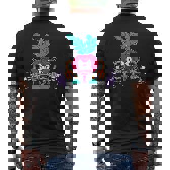 Weightlifting Radish Gym Workout Vegan Sportsman Tank Top Men's Back Print T-Shirt | Mazezy