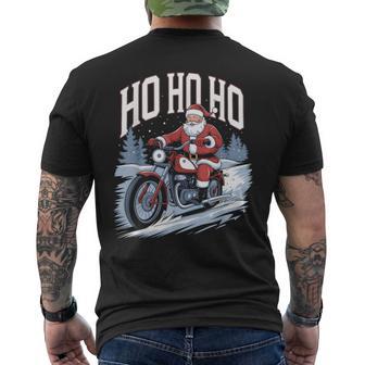 Weihnachten Humor Weihnachtsmann Motorrad Weihnachts Party T-Shirt mit Rückendruck - Geschenkecke