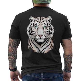 White Bengal Tiger Face Wild Animal Men's T-shirt Back Print | Seseable UK