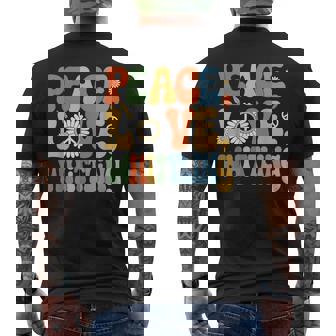 Whittler 60s 70s Hippie Retro Peace Love Whittling Men's Back Print T-Shirt | Mazezy