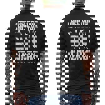 Whittling Wood Carving Whittler Choose Your Weapons Men's Back Print T-Shirt | Mazezy