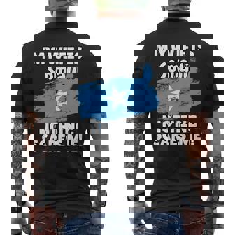 My Wife Is Somali Somalia Flag For Husband Men's Back Print T-Shirt | Mazezy