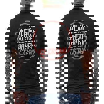 Will Give Real Estate Advice For Ice Cream Tank Top Men's Back Print T-Shirt | Mazezy