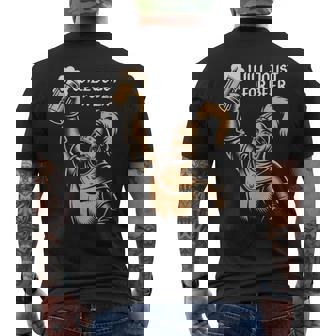 Will Joust For Beer Medieval Knight Renaissance Faire Men's Back Print T-Shirt | Mazezy