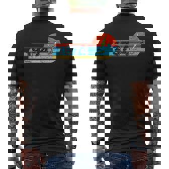 Windsurfer Board Surf-Sail Vintage 1974 Birthday Windsurfing Men's Back Print T-Shirt | Mazezy