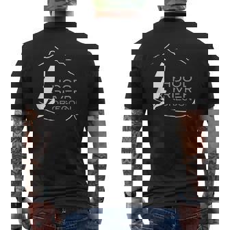 Windsurfing Hood River Oregon Windsurfer Men's Back Print T-Shirt | Mazezy