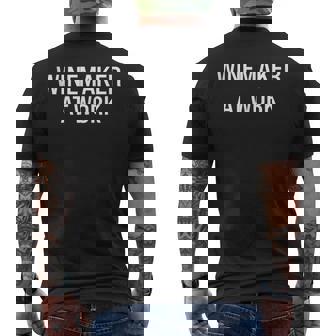 Winemaker At Work Vineyard Winery Wine Making Grapes Harvest Tank Top Men's Back Print T-Shirt | Mazezy