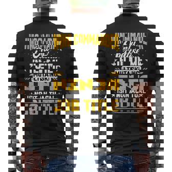 Wing Commander Job Title Tank Top Men's Back Print T-Shirt | Mazezy