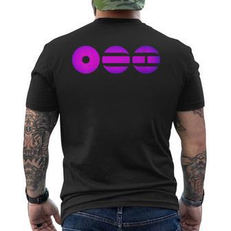 Women's Retro Purple Circle Arirang Basic Symbol Men's T-shirt Back Print - Thegiftio