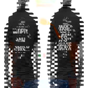 Wooden Spoon Survivor Italian Humor Men's Back Print T-Shirt | Mazezy