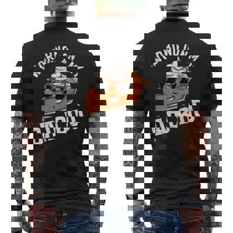 Working On My Dad Bod Thanksgiving Pregnancy Announcement Men's T-shirt Back Print - Monsterry