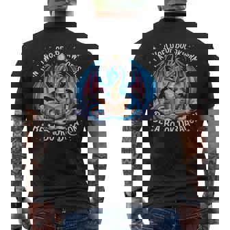 In A World Of Bookworms Be A Book Dragon Men's T-shirt Back Print - Thegiftio