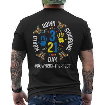 World Down Syndrome Day 321 Awareness Trisomy 21 Support Men's T-shirt Back Print - Thegiftio UK