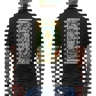 The World タロットカードtシャツ、The World タロットカードtシャツ、 メンズTシャツ バックプリント - Kawaiitshirt