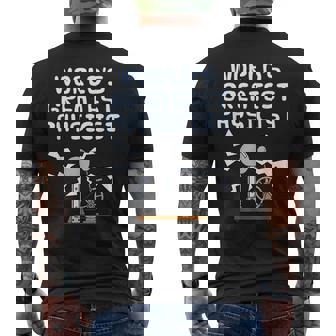 World's Greatest Physicist Physics Teacher School Science Men's Back Print T-Shirt | Mazezy