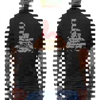 Worm Composter Cute Earthworm Garden Compost Men's Back Print T-Shirt | Mazezy