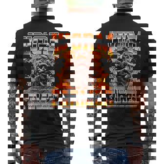 Worm Farmer Worm Farming Worm Farm Vermiculture 90s Bootleg Men's Back Print T-Shirt | Mazezy