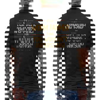 Worm Farmer Gardening Farming Compost Men's Back Print T-Shirt | Mazezy