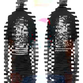 Worst Elephant -Ever Entangled Christmas Lights Tank Top Men's Back Print T-Shirt | Mazezy