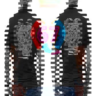 Wrestling Drip Number 67 Wrestling Player 67 Men's Back Print T-Shirt | Mazezy