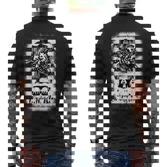 Wrestling Mom Messy Bun Sunglasses Athlete Support Parent Men's Back Print T-Shirt | Mazezy