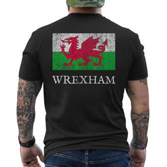 Wrexham Football Wales Welsh Soccer Jersey Retro Vintage Men's T-shirt Back Print - Thegiftio UK