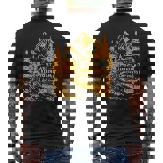 Wv ミニマリストヴィンテージウェストバージニア州生まれ育ち地元をご覧ください メンズTシャツ バックプリント - Kawaiitshirt