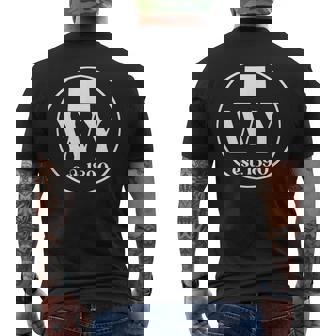 Wyoming WY Home Cheyenne Laramie Rock Springs Wyomingite Men's Back Print T-Shirt | Mazezy