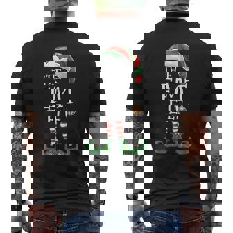 Xmas EMT Elf Matching Family Group Christmas Elf Men's Back Print T-Shirt | Mazezy